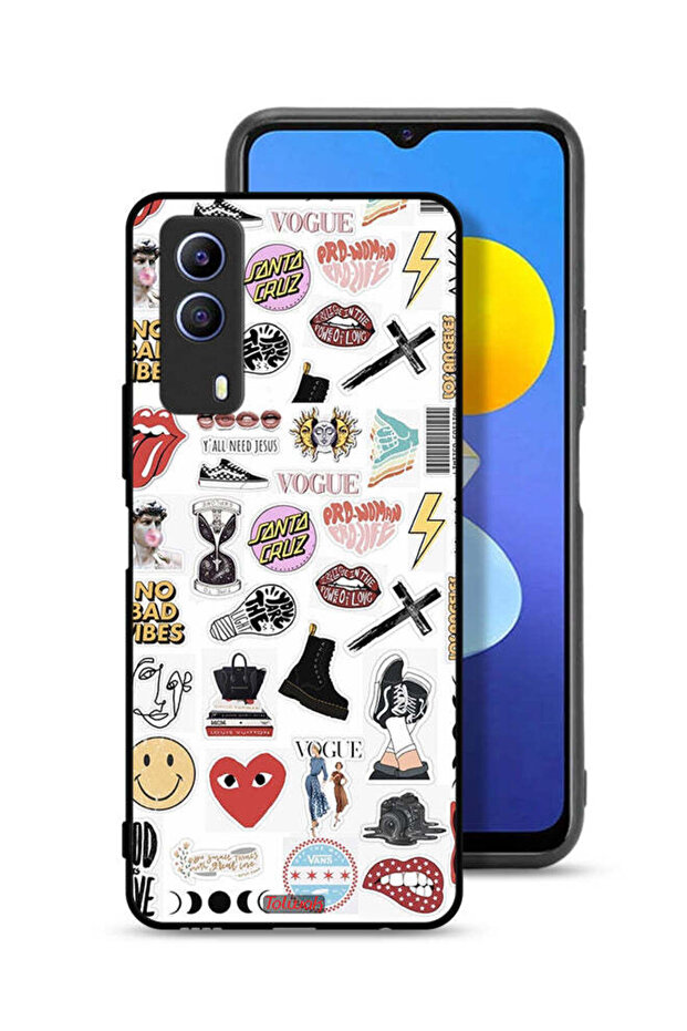 Vivo T1x Protective Case Cover No Bad Vibes Stickers