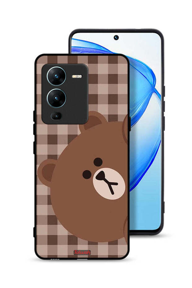 غطاء حماية لهاتف Vivo V25 Pro 5G بتصميم دب تيدي