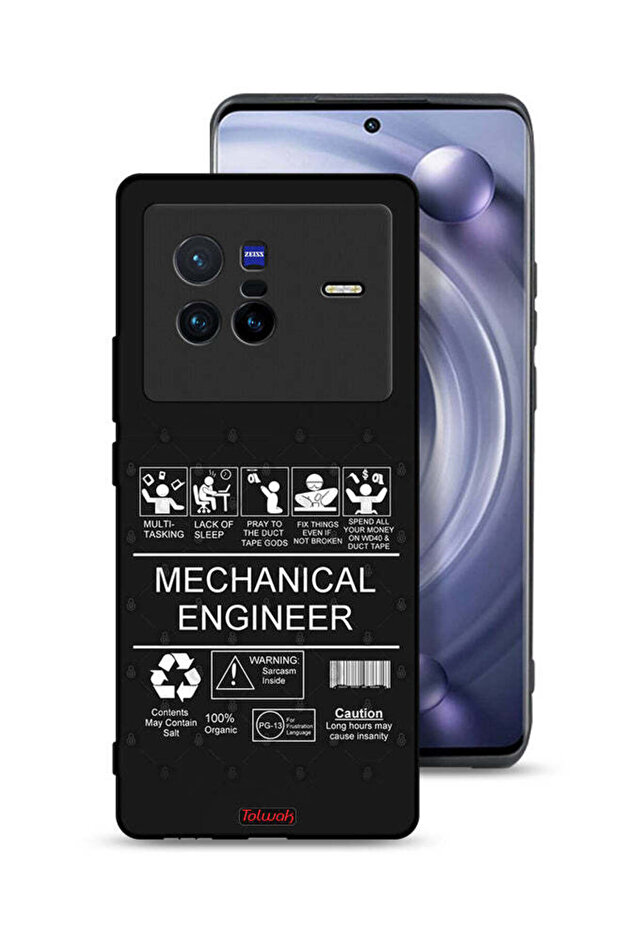 Vivo X80 Protective Case Cover Mechanical Engineer Sticker