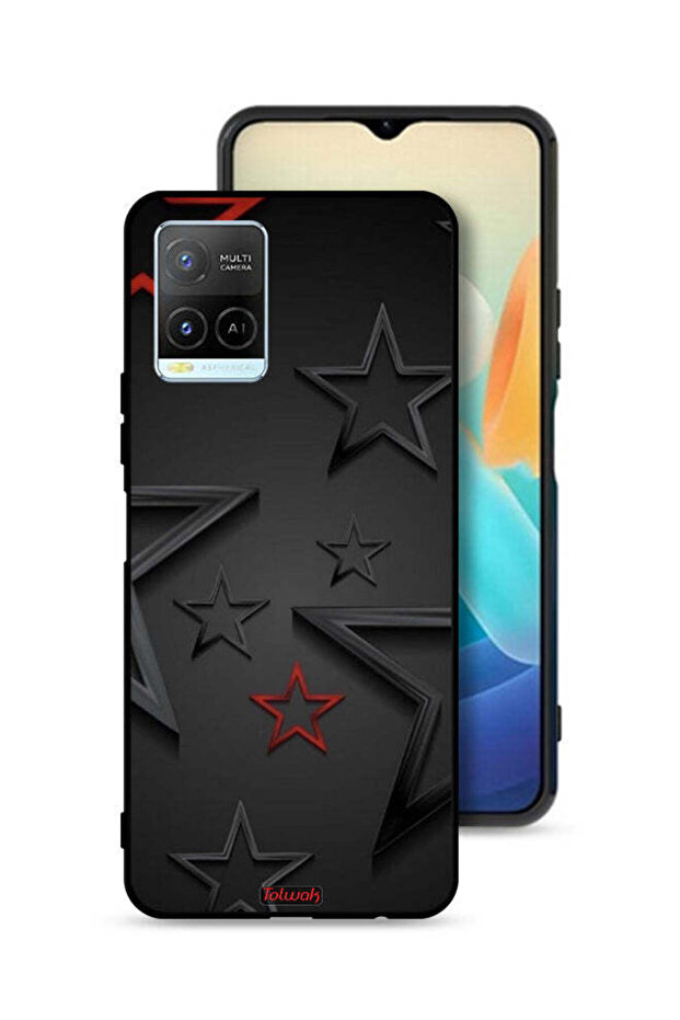 غطاء حماية بنقشة نجوم لهاتف Vivo Y32