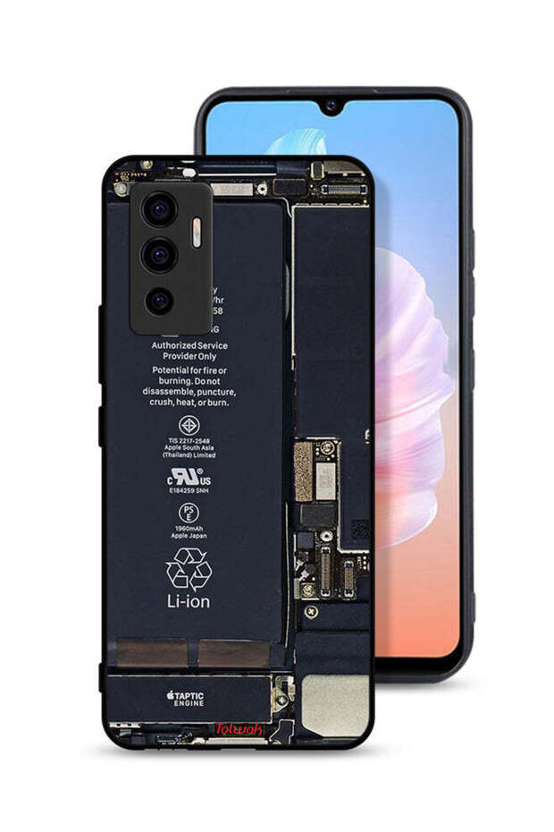 غطاء حماية لهاتف Vivo S10e 5G بنمط دائرة الهاتف
