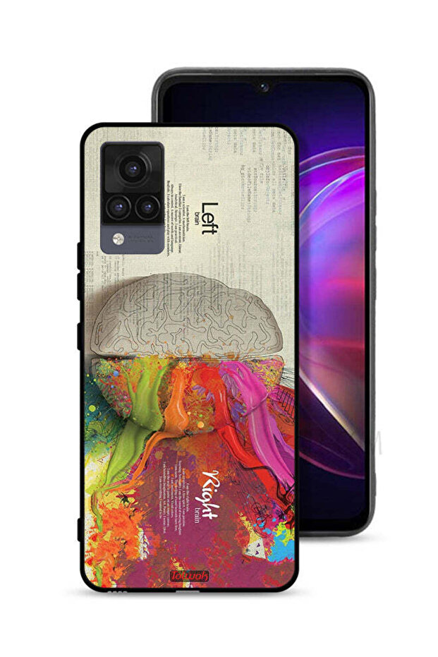 غطاء حماية Vivo V21 بتصميم تجريدي لعلم الدماغ
