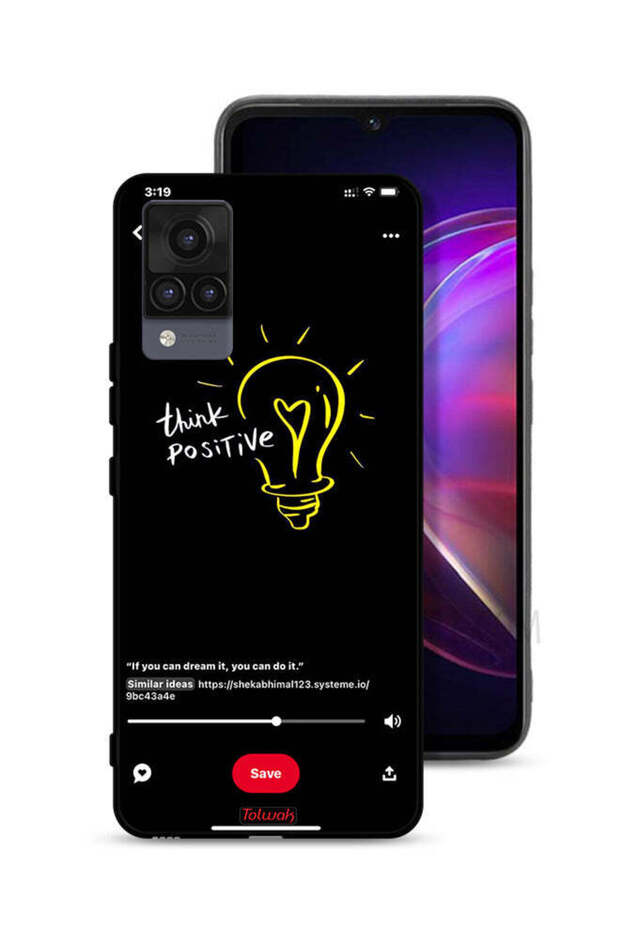 غطاء حماية لهاتف Vivo V21 - فكر بإيجابية