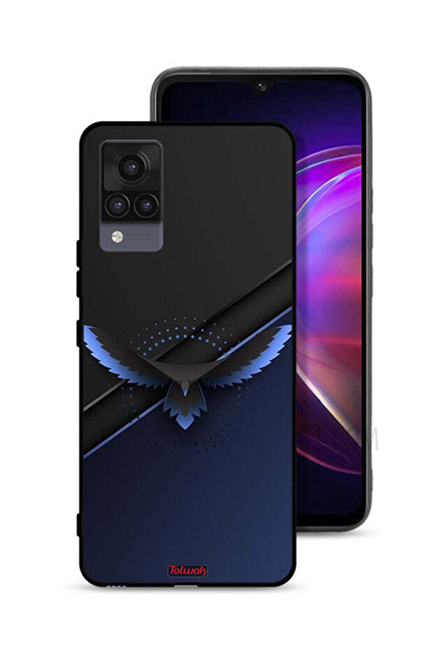 غطاء حماية Vivo V21 بتصميم نسر فني تجريدي رقمي