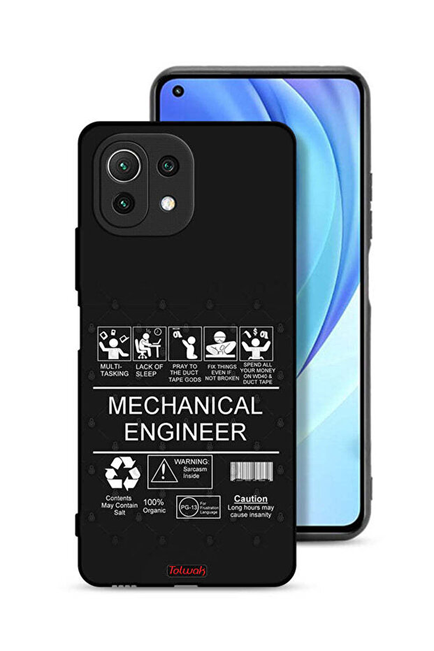 Xiaomi Mi 11 Lite Protective Case Cover Mechanical Engineer Sticker