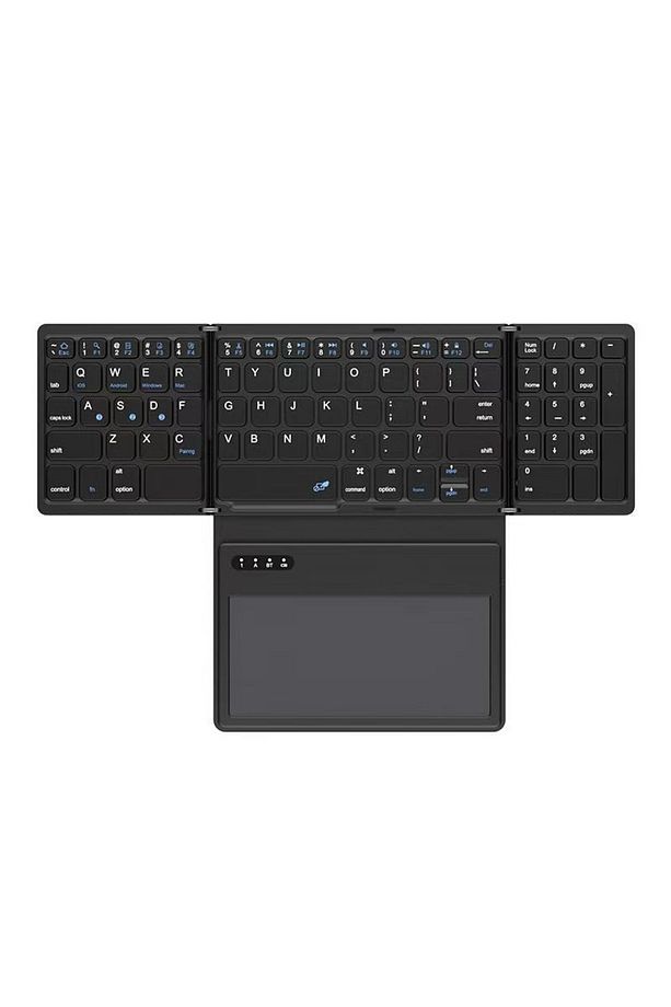 Katlanabilir Bluetooth Klavye + Touchpad Ultra Taşınabilir Type-C Şarj - 4