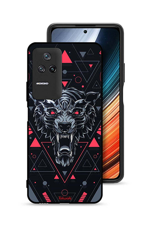 Xiaomi Redmi K40S Protective Case Cover Scrolling Wolf
