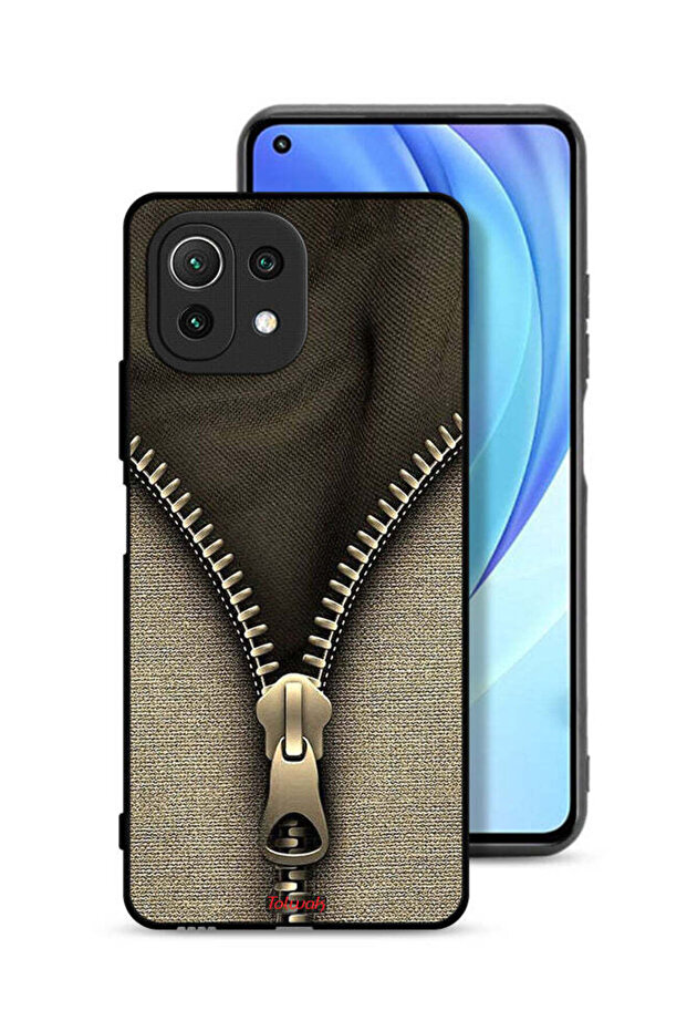 Xiaomi Mi 11 Lite Protective Case Cover Zip Pattern
