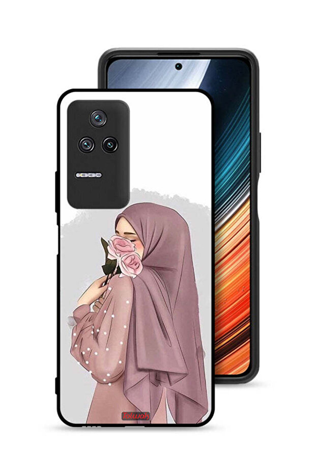Xiaomi Redmi K40S Protective Case Cover Holding Roses Girl Art