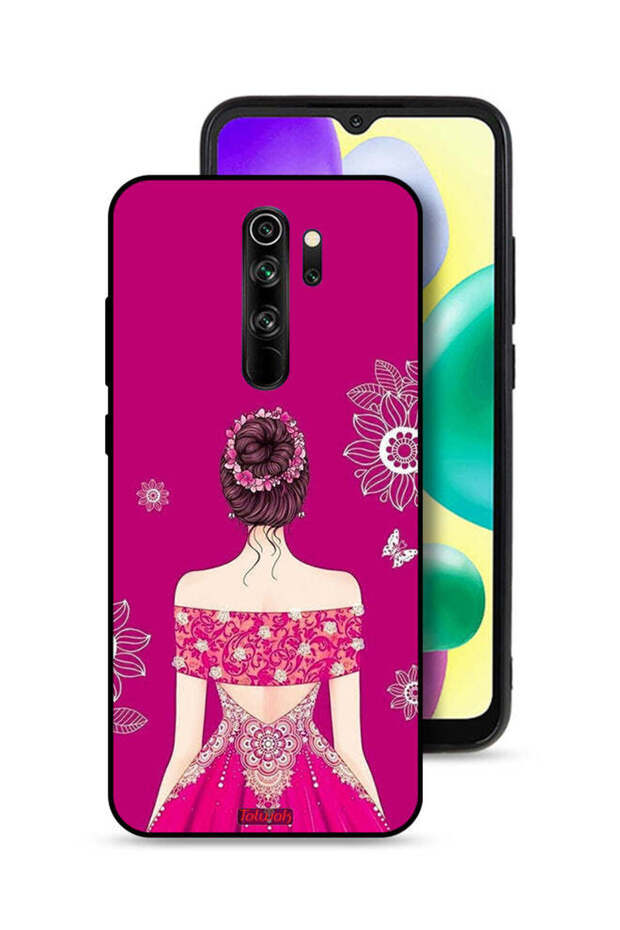 Xiaomi Redmi Note 8 Pro Protective Case Cover Girl And Flowers Art