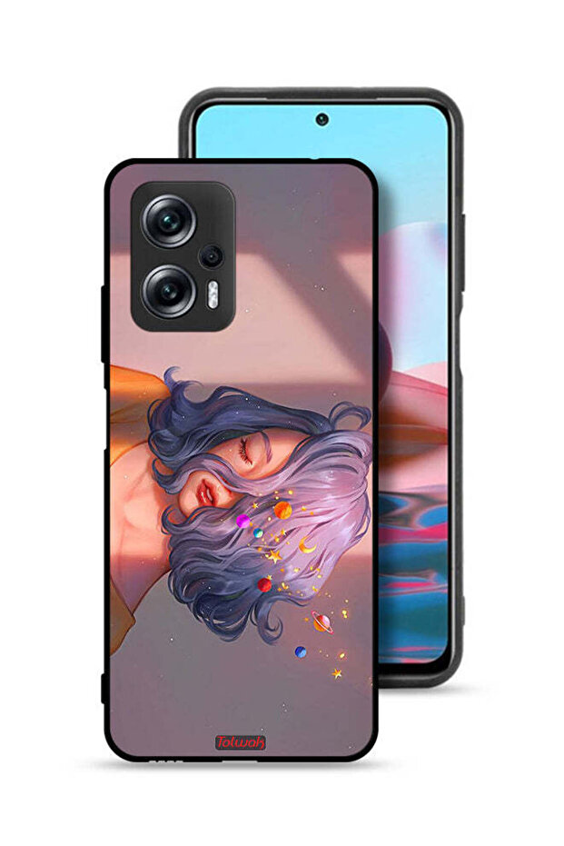 Xiaomi Redmi Note 11T Pro Plus 5G Protective Case Cover Girl And Space Art