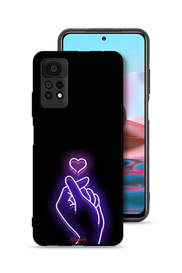 غطاء حماية لهاتف شاومي ريدمي نوت 11 برو 5G، بتصميم قلب صغير