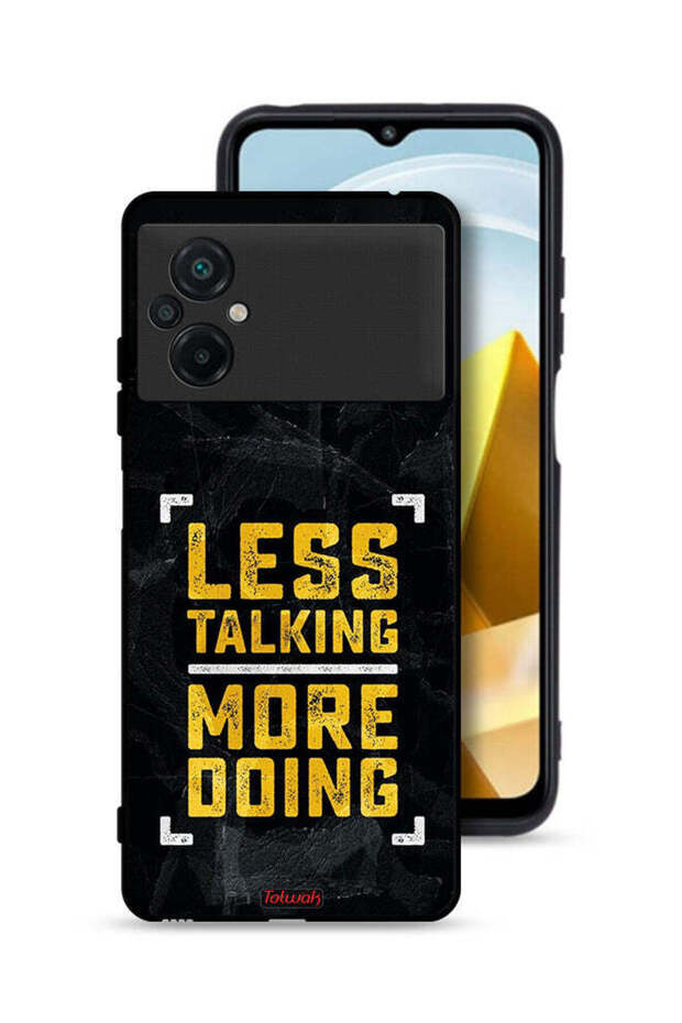 Xiaomi Poco M5 4G Protective Case Cover Less Talking More Doing