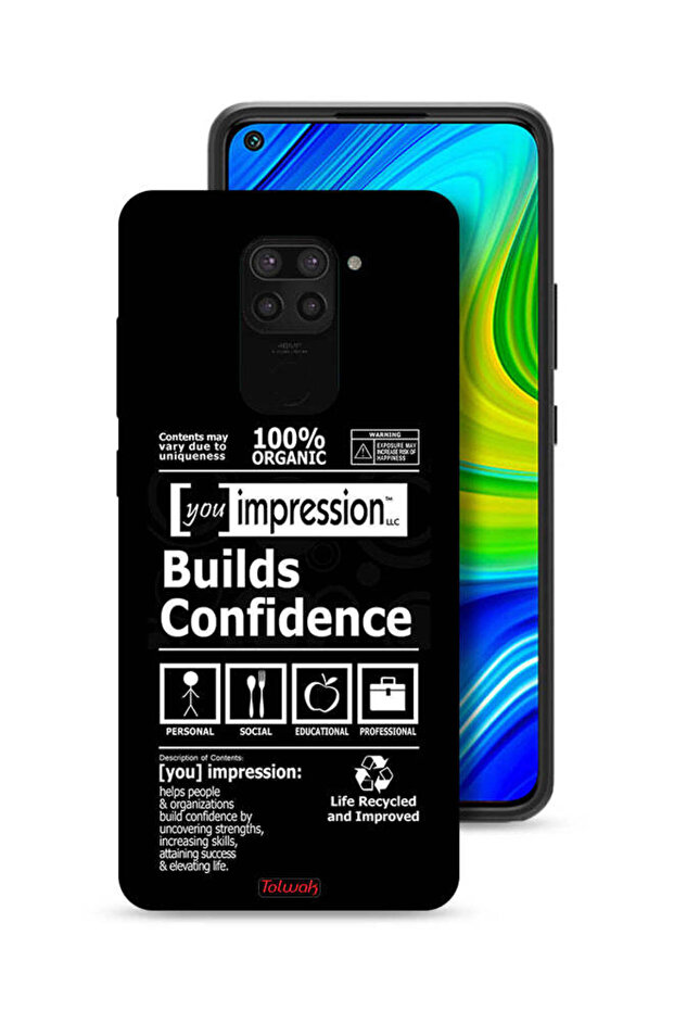 غطاء حماية لهاتف Xiaomi Redmi Note 9 ملصق يعزز الثقة