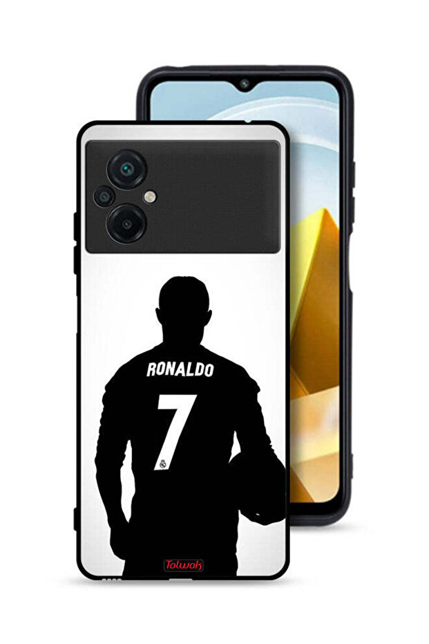 غطاء حماية لهاتف Xiaomi Poco M5 4G بقناع كريستيانو رونالدو