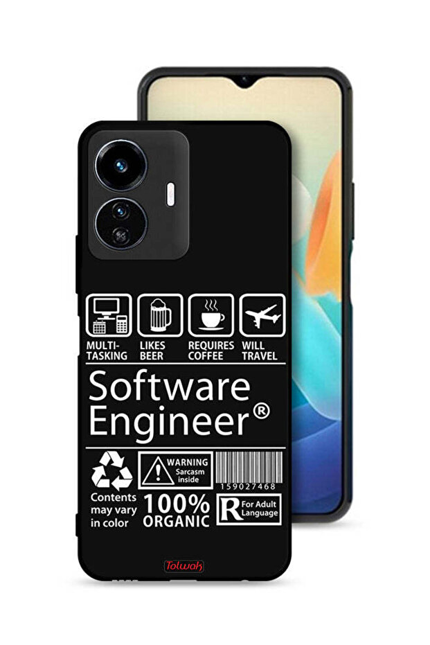 غطاء حماية لهاتف Vivo Y77e 5G، ملصق مهندس برمجيات