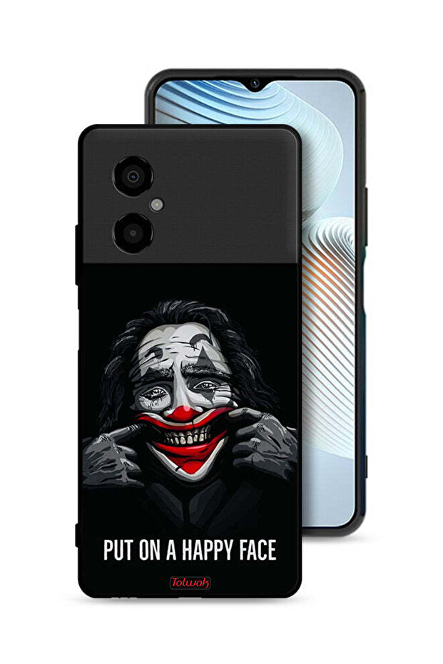 غطاء حماية لهاتف Xiaomi Poco M4 5G بوجه سعيد