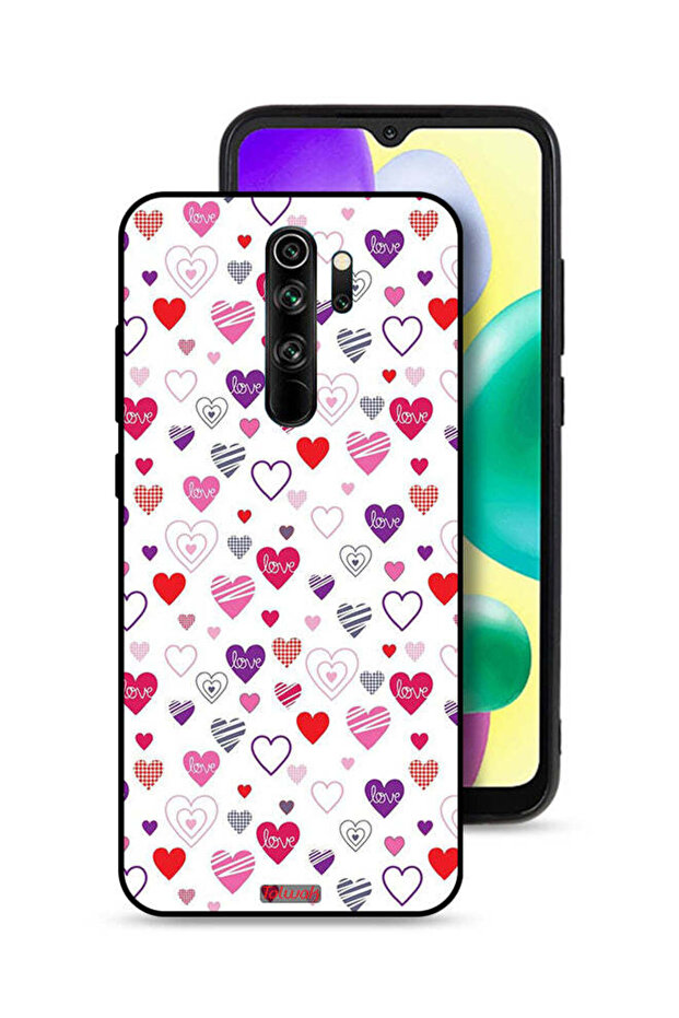 Xiaomi Redmi Note 8 Pro Protective Case Cover Hearts Doodle