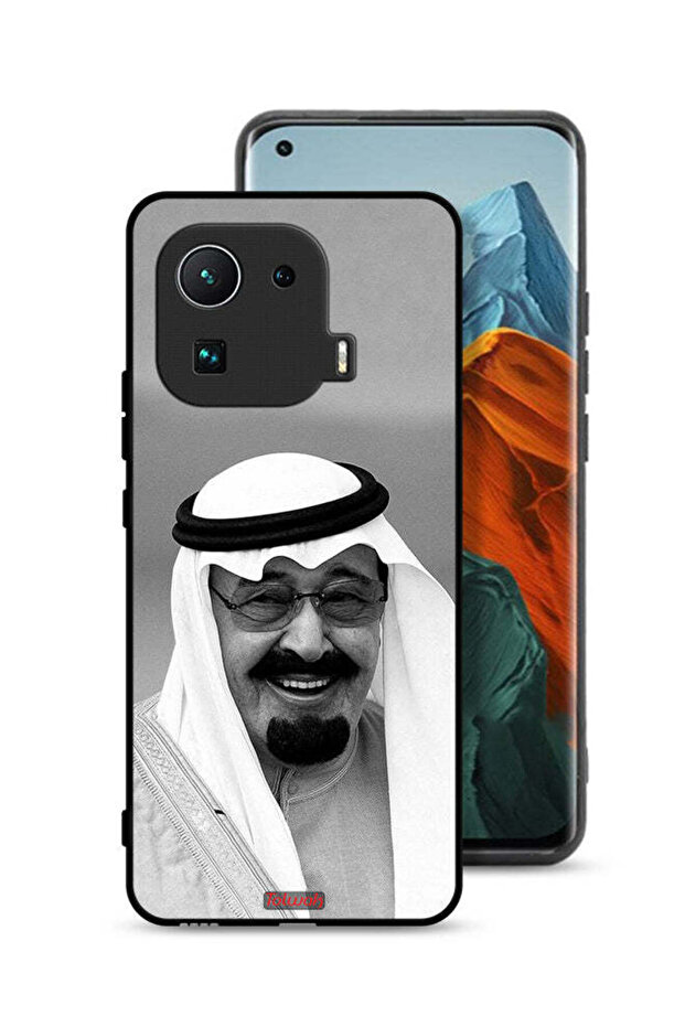غطاء حماية لهاتف شاومي مي 11 برو صورة الملك عبدالله مبتسماً