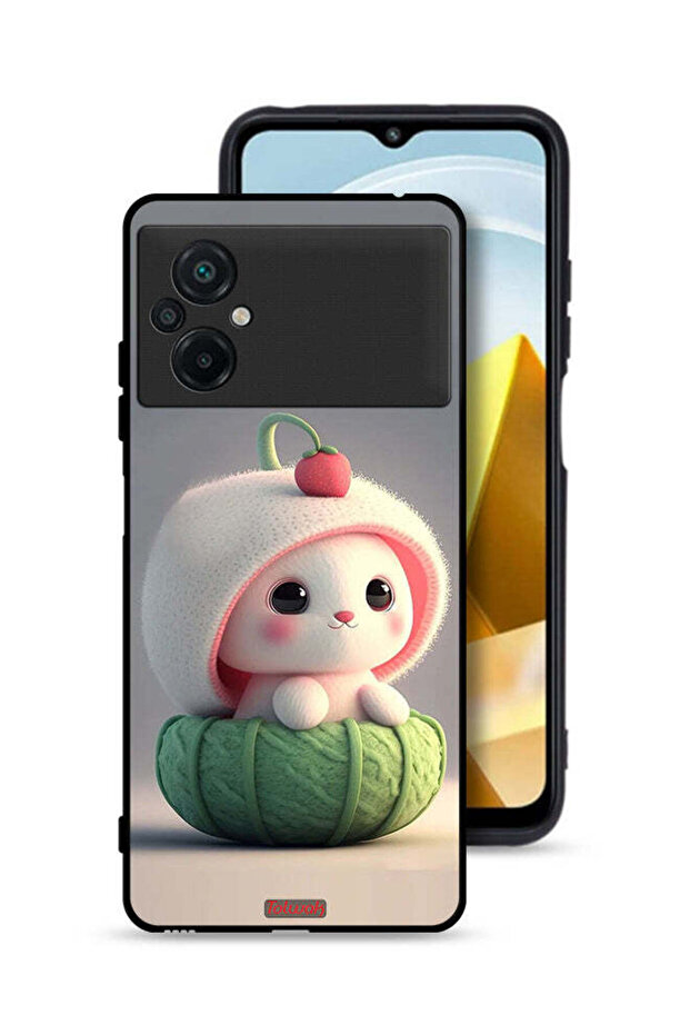 غطاء حماية لهاتف Xiaomi Poco M5 4G بتصميم أرنب صغير لطيف