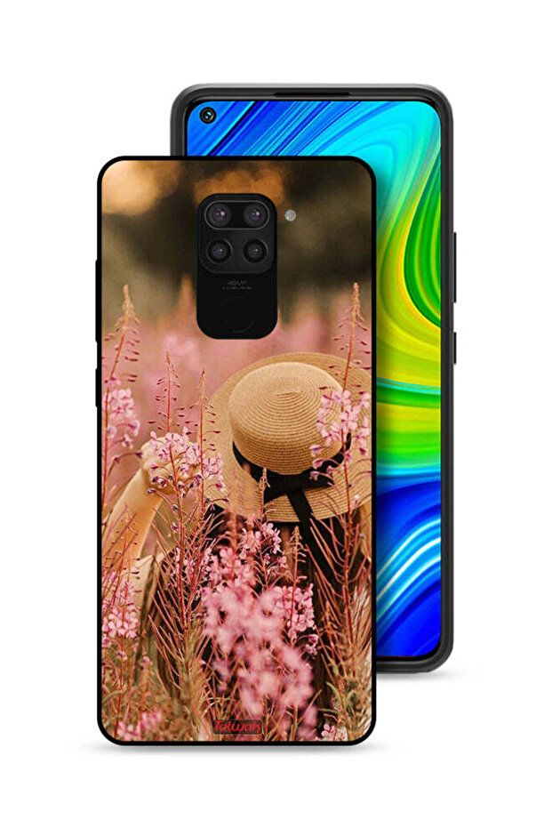 Xiaomi Redmi Note 9 Protective Case Cover Hat Girl In Flowers