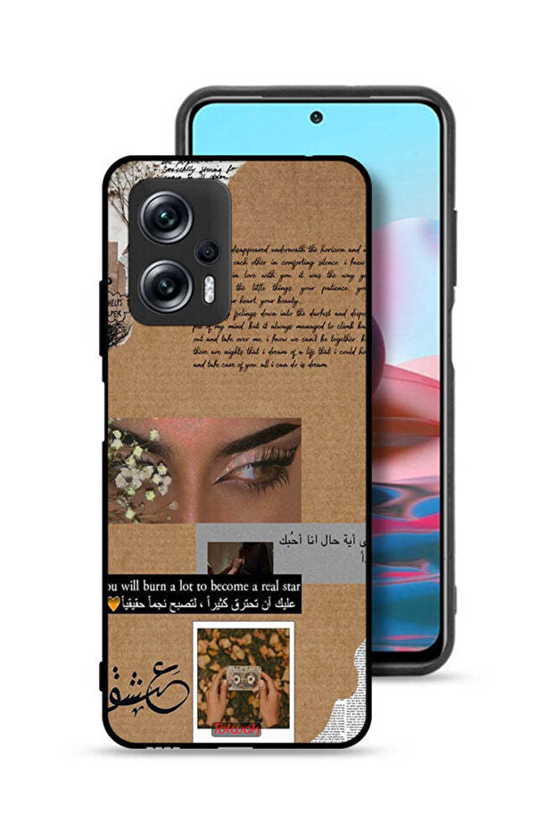 Xiaomi Poco X4 GT Protective Case Cover Arabic Quote You Will Burn A Lot To Become A Real Star