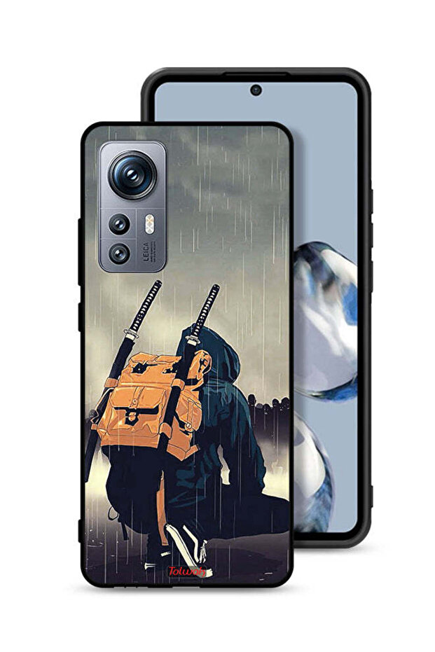 غطاء حماية لهاتف شاومي 12S بتصميم سيف ساموراي رقمي