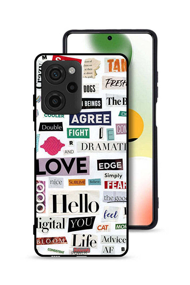 غطاء حماية لهاتف Xiaomi Poco X5 Pro مع ملصقات اقتباسات قصيرة