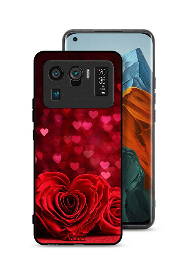 Xiaomi Mi 11 Ultra Protective Case Cover Heart Flowers Abstract Art