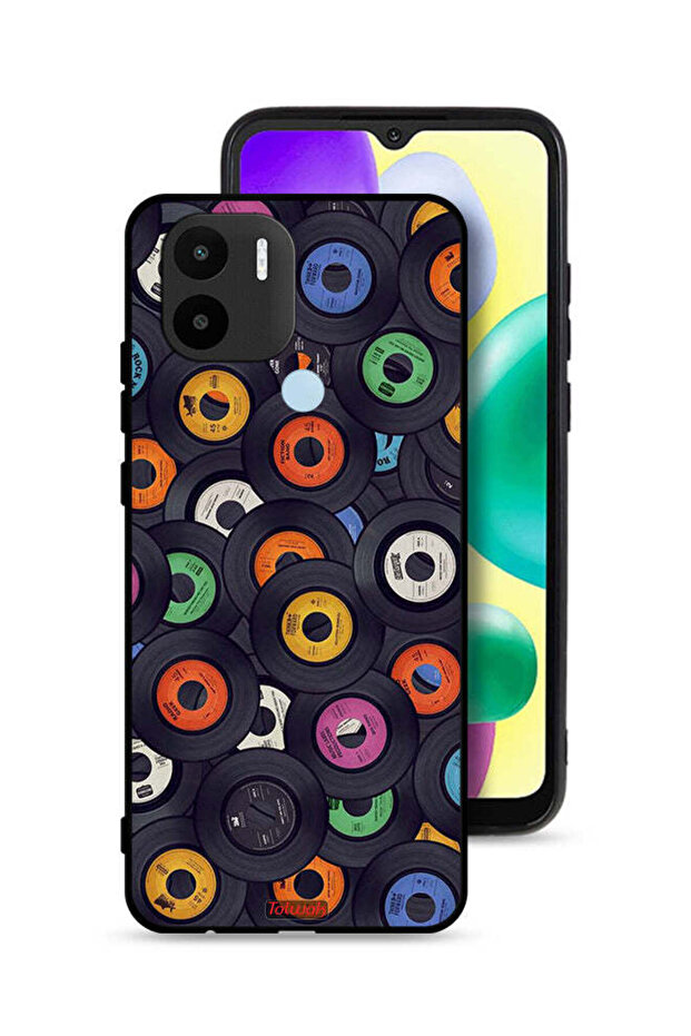 غطاء حماية لهاتف Xiaomi Redmi A1 Plus بنمط أقراص مضغوطة - 1