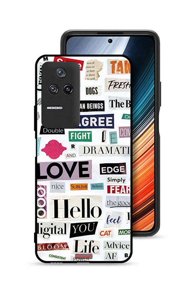 Xiaomi Redmi K40S Protective Case Cover Short Quotes Stickers