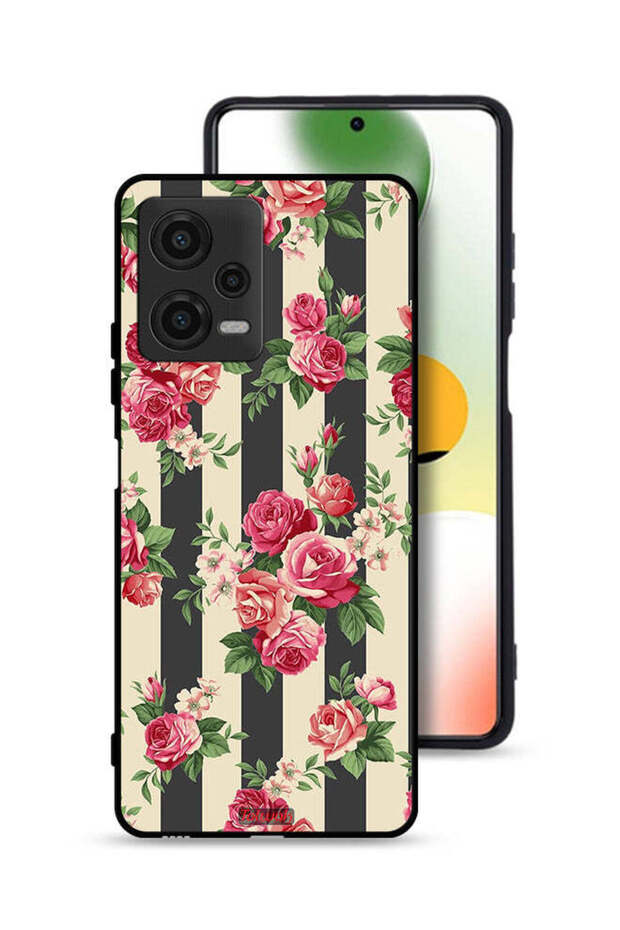 غطاء حماية لهاتف Xiaomi Poco X5 بنقشة الورود