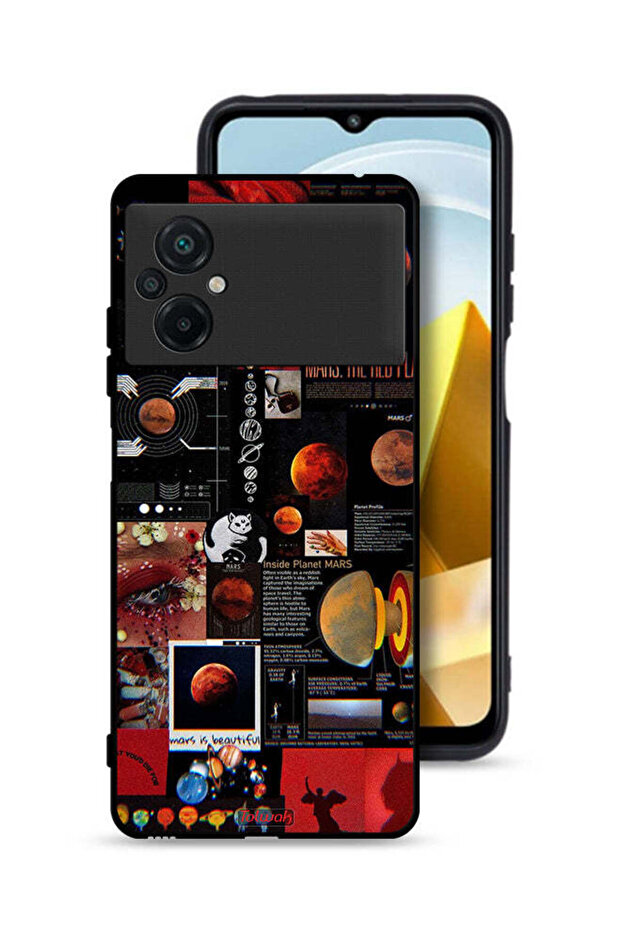 غطاء حماية لهاتف Xiaomi Poco M5 4G برسومات مارس آرت