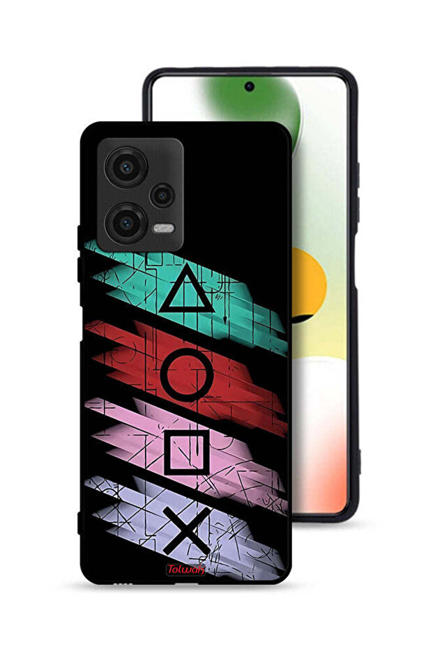 غطاء حماية لهاتف Xiaomi Poco X5 برسومات أيقونات لعبة الحبار