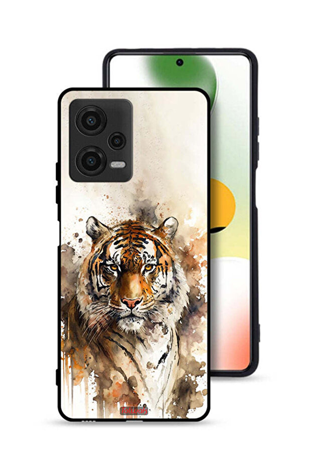 غطاء حماية Xiaomi Poco X5 بتصميم فن تجريدي من جلد الفهد