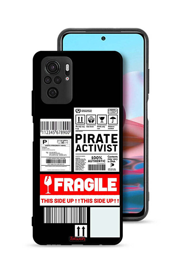 Xiaomi Redmi Note 10 4G Protective Case Cover Private Activist Fragile Sticker