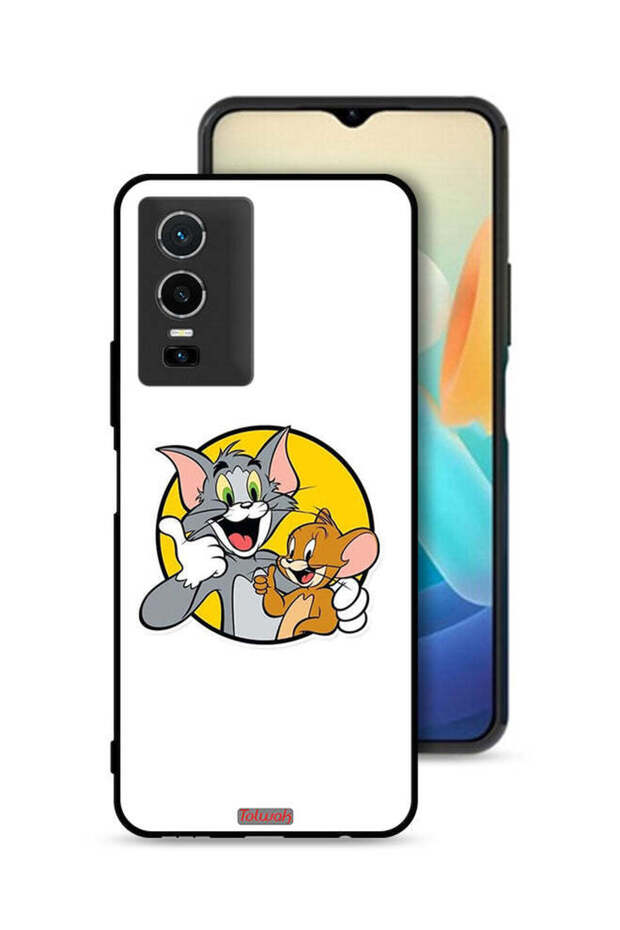 غطاء حماية لهاتف Vivo Y76 5G بتصميم توم وجيري