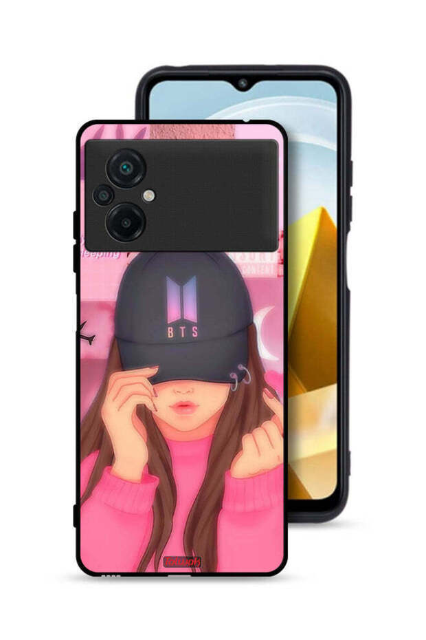 غطاء حماية لهاتف Xiaomi Poco M5 4G بطبعة فتاة سناب