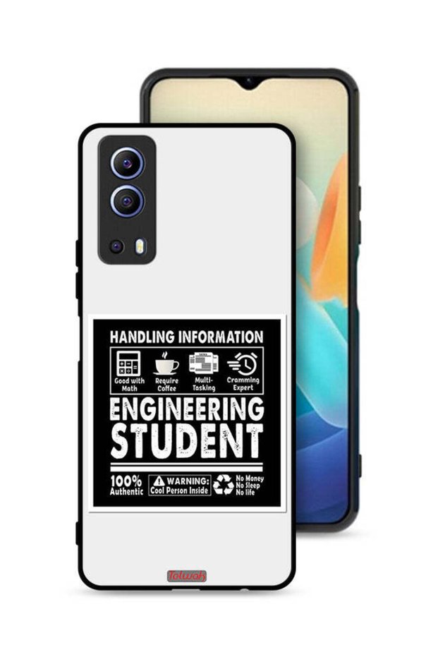 غطاء حماية لهاتف Vivo Y72 5G، ملصق طالب هندسة
