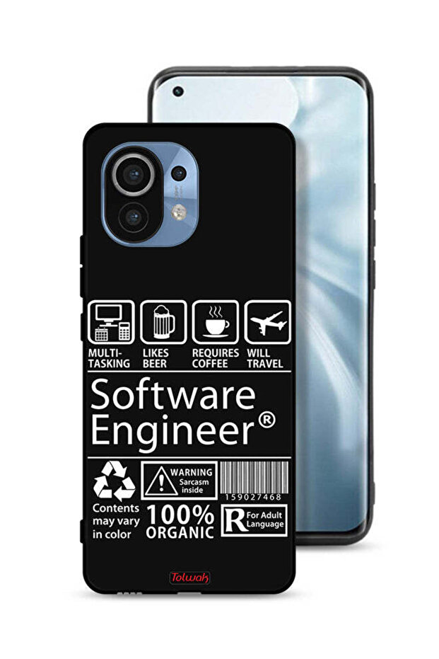 غطاء حماية لهاتف Xiaomi Mi 11، ملصق مهندس برمجيات