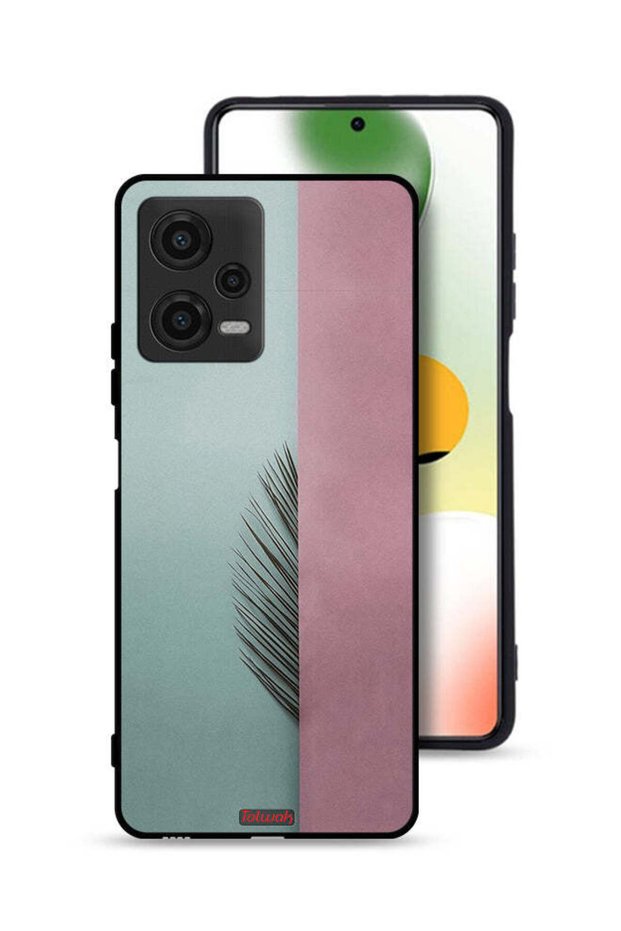 غطاء حماية لهاتف Xiaomi Poco X5 بتصميم نصف أوراق