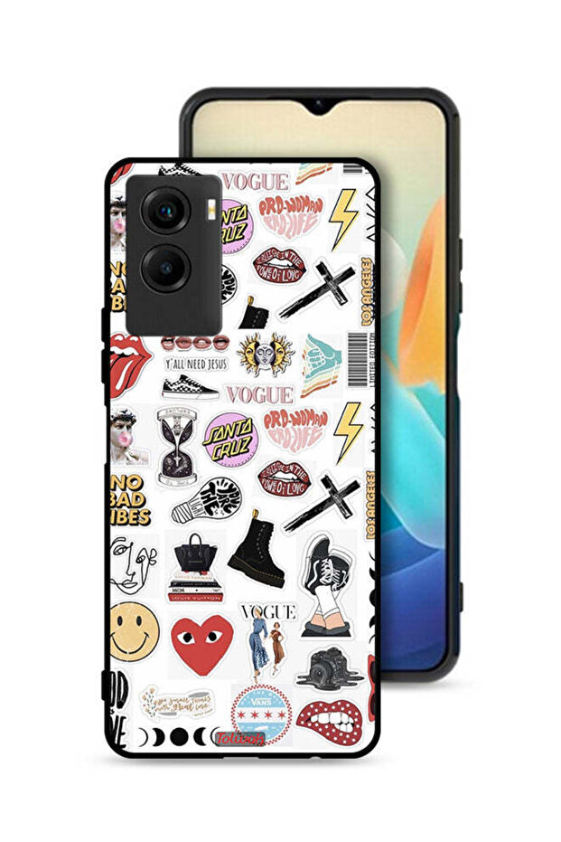 Vivo Y55s 5G (2021) Protective Case Cover No Bad Vibes Stickers