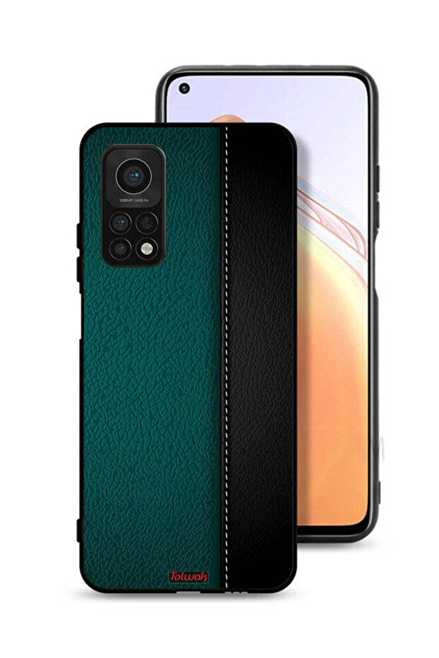 غطاء حماية جلدي بنقشة لهاتف Xiaomi Mi 10T 5G