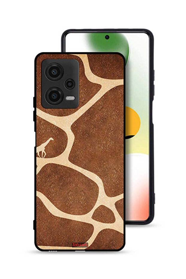 غطاء حماية لهاتف Xiaomi Poco X5 - جلد زرافة