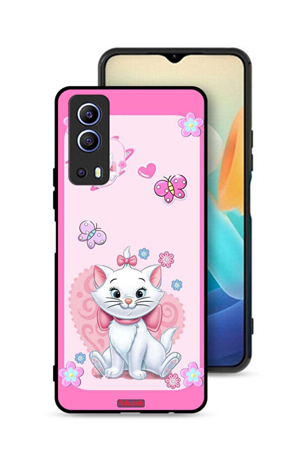 Vivo Y72 5G Protective Case Cover Cute Lady Cat
