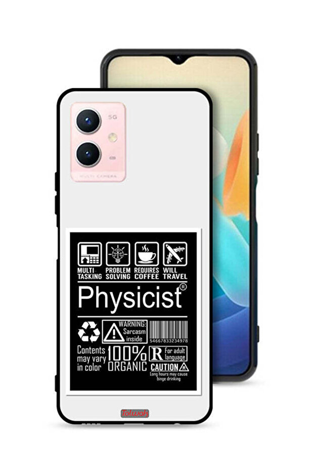 غطاء حماية لهاتف Vivo Y33s 5G بملصق فيزيائي