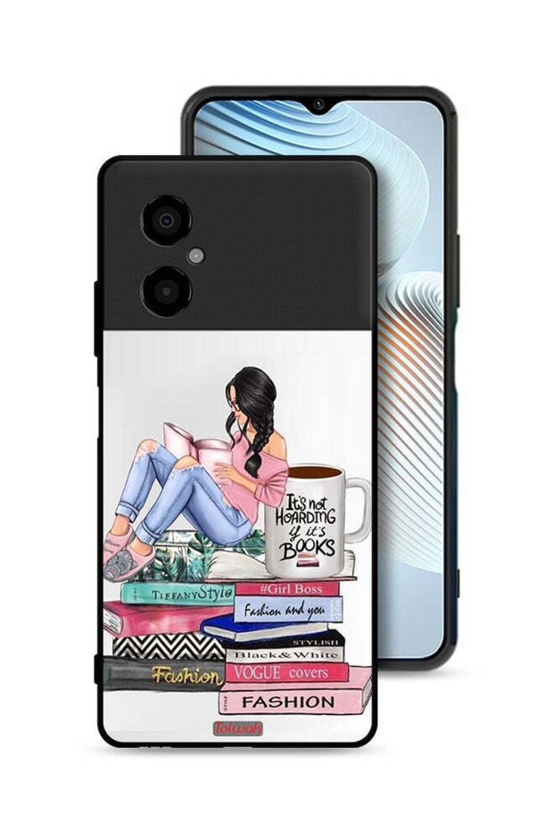 Xiaomi Poco M4 5G Protective Case Cover Girl And Fashion Books Art