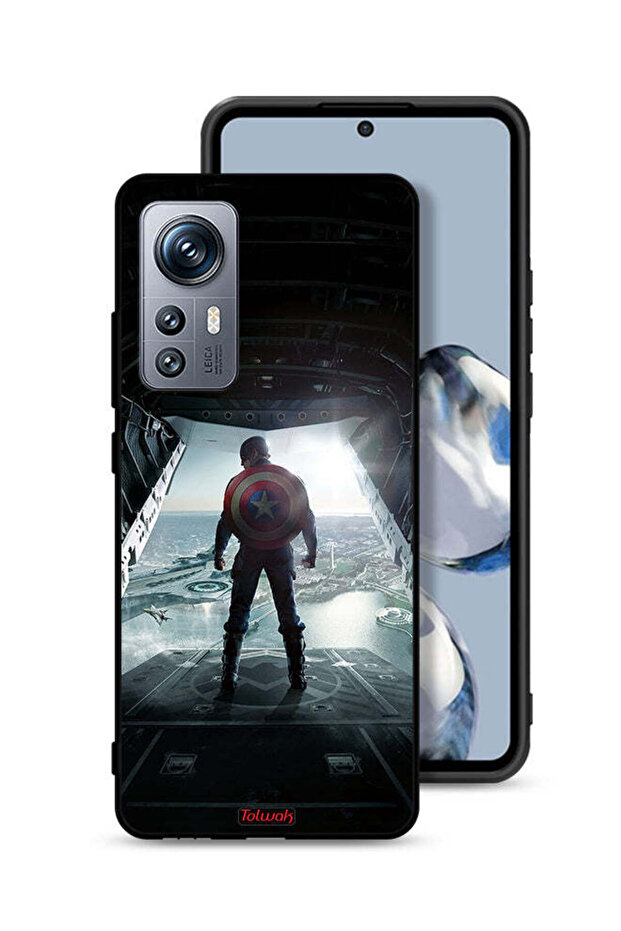 غطاء حماية لهاتف Xiaomi 12S بتصميم صورة كابتن أمريكا