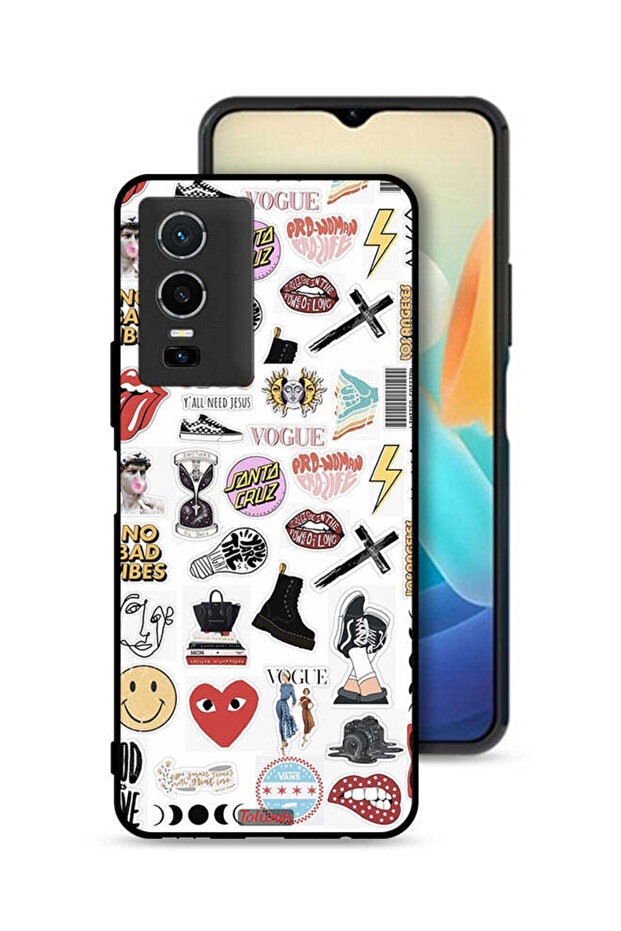 Vivo Y76 5G Protective Case Cover No Bad Vibes Stickers