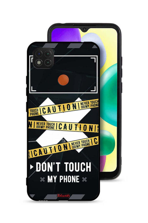 Xiaomi Redmi 9C Protective Case Cover Caution Never Touch My Phone
